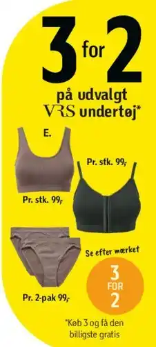 Føtex 3 for 2 - udvalgt V&S undertøj tilbud
