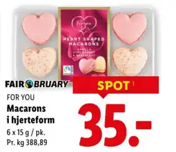 Lidl For you macarons i hjerteform tilbud