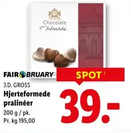 Lidl Fair bruary j.d. gross hjerteformede pralinéer tilbud