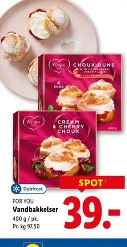 Lidl For you vandbakkelser tilbud