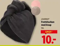 Lidl Livarno® frottéturban med knap tilbud