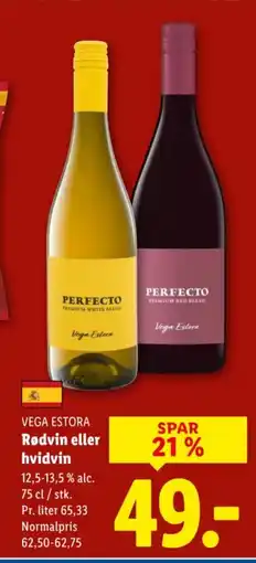 Lidl Vega estora rødvin eller hvidvin tilbud