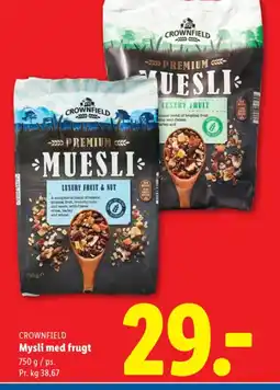 Lidl Crownfield mysli med frugt tilbud
