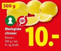Lidl Økologiske citroner tilbud