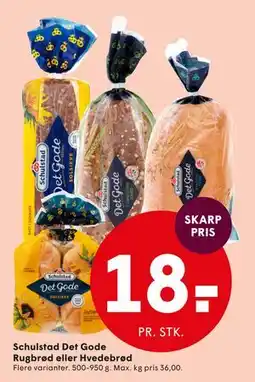 SPAR Schulstad Det Gode Rugbrød eller Hvedebrød tilbud