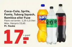 SPAR Coca-Cola, Sprite, Fanta, Tuborg Squash, Ramlösa eller Fuze tilbud