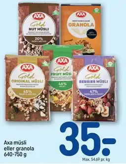 REMA 1000 Axa müsli eller granola 640-750 g tilbud