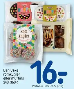 REMA 1000 Dan Cake romkugler eller muffins 240-360 g tilbud
