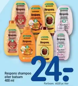 REMA 1000 Respons shampoo eller balsam 400 ml tilbud