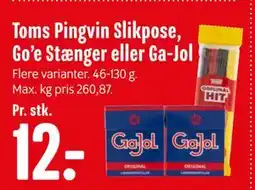Min Købmand Toms Pingvin Slikpose, Go’e Stænger eller Ga-Jol tilbud