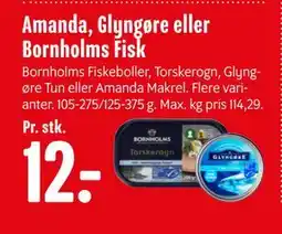 Min Købmand Amanda, Glyngøre eller Bornholms Fisk tilbud