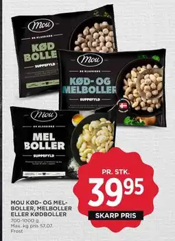 MENY MOU KØD- OG MELBOLLER, MELBOLLER ELLER KØDBOLLER tilbud