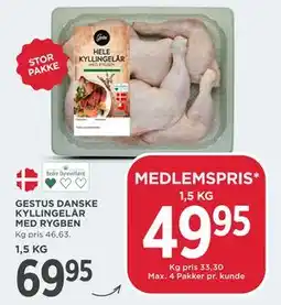 MENY GESTUS DANSKE KYLLINGELÅR MED RYGBEN tilbud