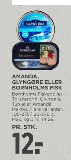 MENY AMANDA, GLYNGØRE ELLER BORNHOLMS FISK tilbud
