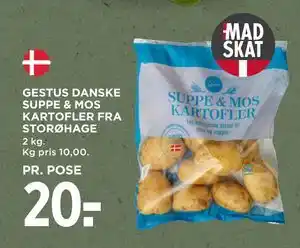 MENY GESTUS DANSKE SUPPE & MOS KARTOFLER FRA STORØHAGE tilbud