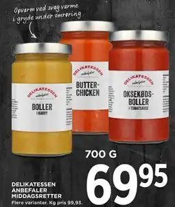 MENY DELIKATESSEN ANBEFALER MIDDAGSRETTER tilbud