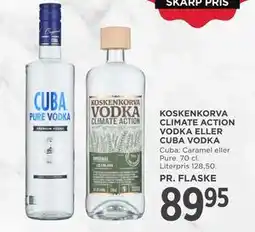 MENY KOSKENKORVA CLIMATE ACTION VODKA ELLER CUBA VODKA tilbud