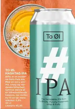 MENY TO ØL HASHTAG IPA tilbud