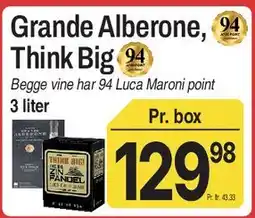 ABC Lavpris Grande Alberone, Think Big tilbud