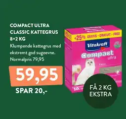 Plantorama COMPACT ULTRA CLASSIC KATTEGRUS 8+2 KG tilbud