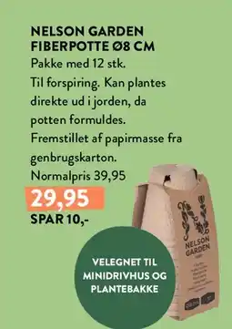 Plantorama NELSON GARDEN FIBERPOTTE Ø8 CM tilbud