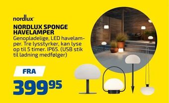 Nordlux sponge havelamper