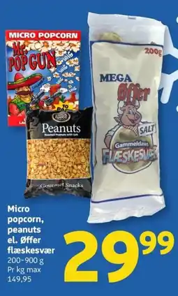Løvbjerg Micro popcorn, peanuts el. Øffer flæskesvær tilbud