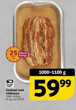Løvbjerg Farsbrød med vildtsauce tilbud