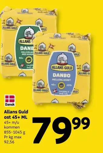 Løvbjerg Allans Guld ost 45+ ML tilbud