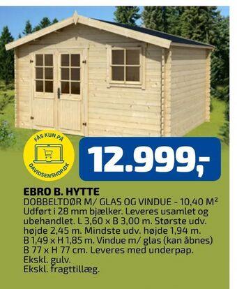 Davidsen Ebro b. hytte tilbud