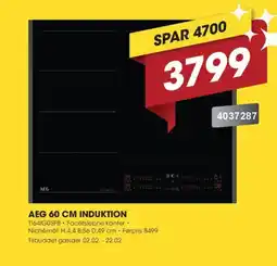 Punkt1 AEG 60 cm induktion T1641GOSFB tilbud
