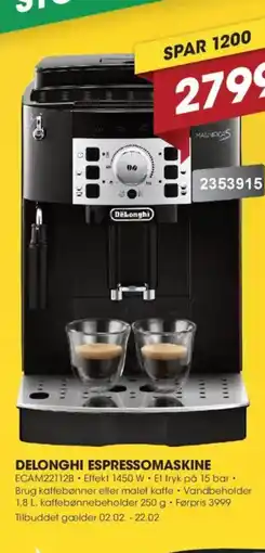 Punkt1 DELONGHI Espressomaskine ECAM22112B tilbud