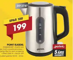 Punkt1 POINT Elkedel POWK5010ST tilbud