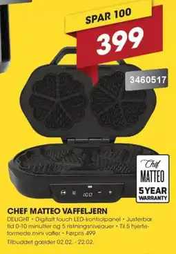 Punkt1 CHEF MATTEO Vaffeljern DELIGHT tilbud