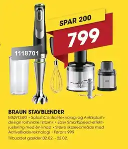 Punkt1 BRAUN Stavblender MQ9138XI tilbud