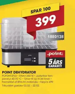 Punkt1 POINT Dehydrator POFDH13703 tilbud
