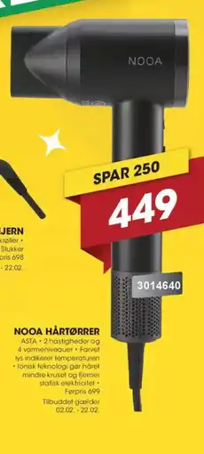 Punkt1 NOOA Hårtørrer ASTA tilbud