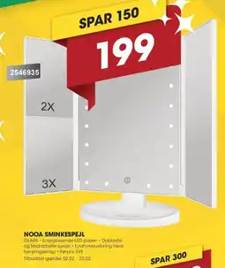 Punkt1 NOOA Sminkespejl GLARE tilbud