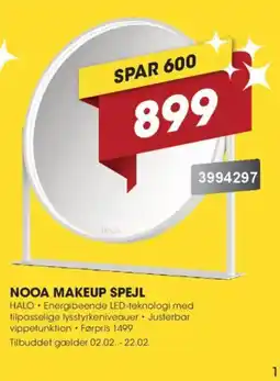 Punkt1 NOOA Makeup spejl tilbud