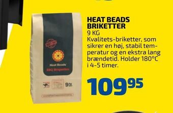 Heat beads briketter