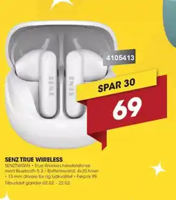 Punkt1 SENZ True wireless SENZTWSWH tilbud