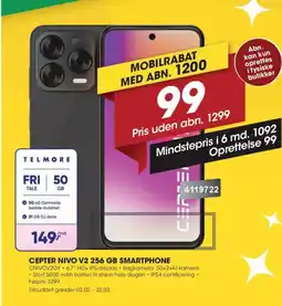 Punkt1 CEPTER Nivo V2 256 GB smartphone CNIVOV2GY tilbud