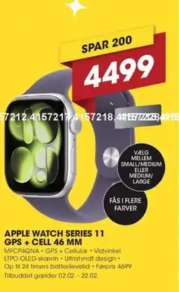 Punkt1 APPLE Watch series 11 GPS + cell 46 mm MFCP4QNA tilbud