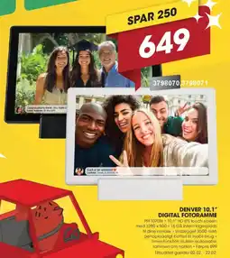 Punkt1 Denver 10,1" digital fotoramme PFF1070W tilbud