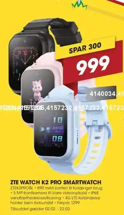 Punkt1 ZTE Watch K2 Pro smartwatch ZTEK2PROBL tilbud