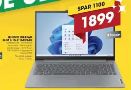 Punkt1 LENOVO Ideapad slim 3 15,3" bærbar 82XB00JLMX tilbud
