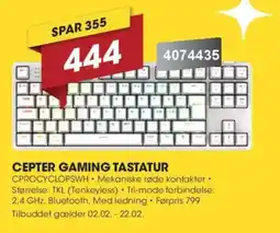 Punkt1 CEPTER Gaming tastatur CPROCYCLOPSWH tilbud