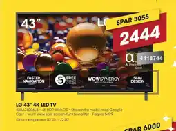 Punkt1 LG 43" 4K Led TV 43UA74006LB tilbud