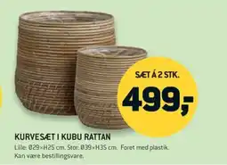 Johannes Fog Kurvesæt i kubu rattan tilbud