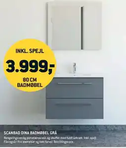 Johannes Fog Scanbad Dina badmøbel grå tilbud
